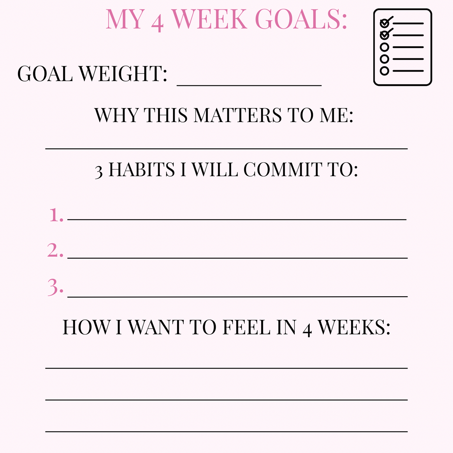 The Girls Club Wellness Reset Planner🎀